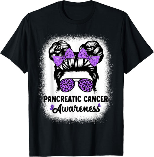 Pancreatic Cancer Awareness Women Girls Pancreatic Cancer T-Shirt - T-Shirt | Black