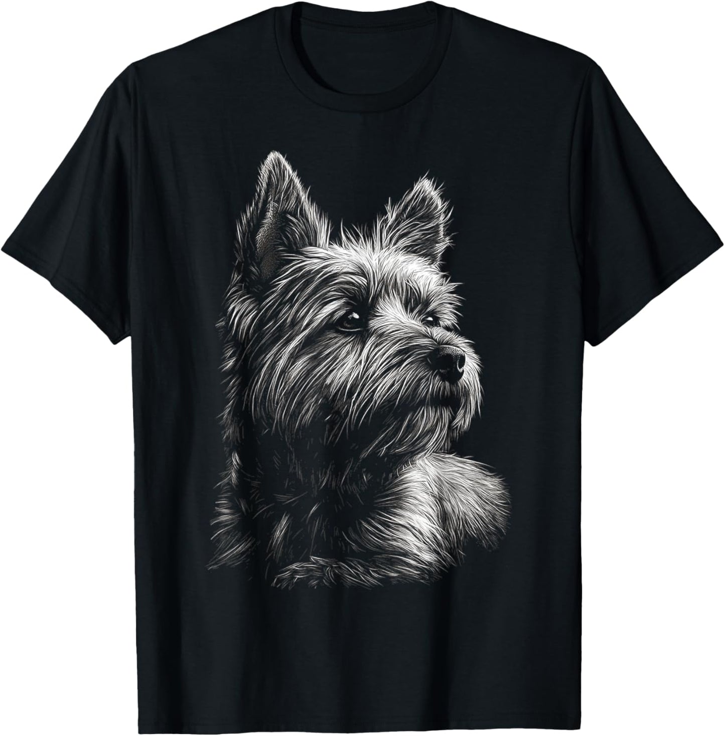 Cairn Terrier Dog Motif Pet Art Cairn Terrier T-Shirt - T-Shirt | Black
