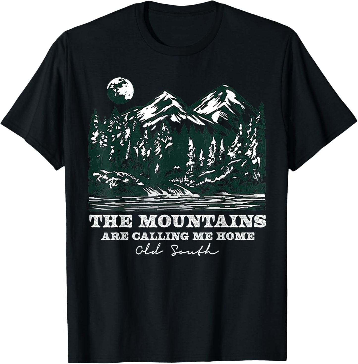 The Mountains Are Calling Me Home T-Shirt - T-Shirt | Black