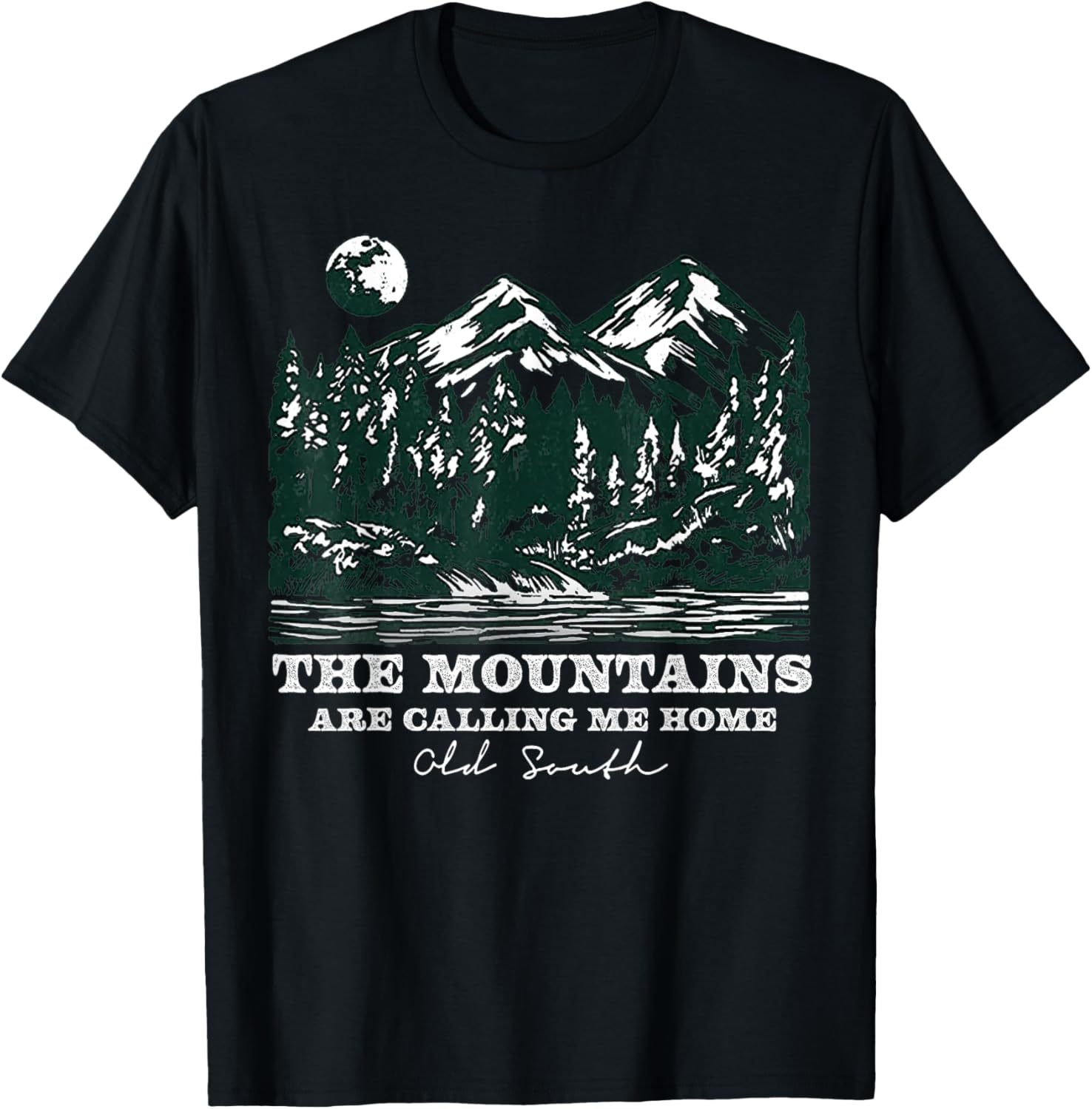 The Mountains Are Calling Me Home T-Shirt - T-Shirt | Black