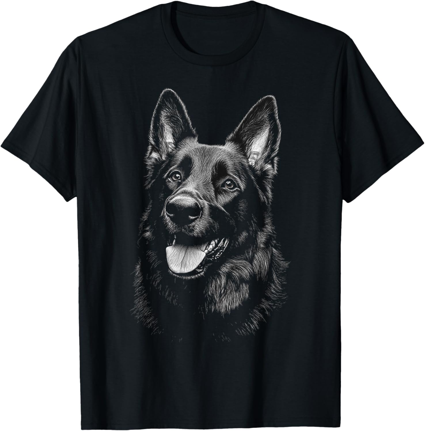 German Shepherd Dog Graphic Pet Art German Shepherd T-Shirt - T-Shirt | Black