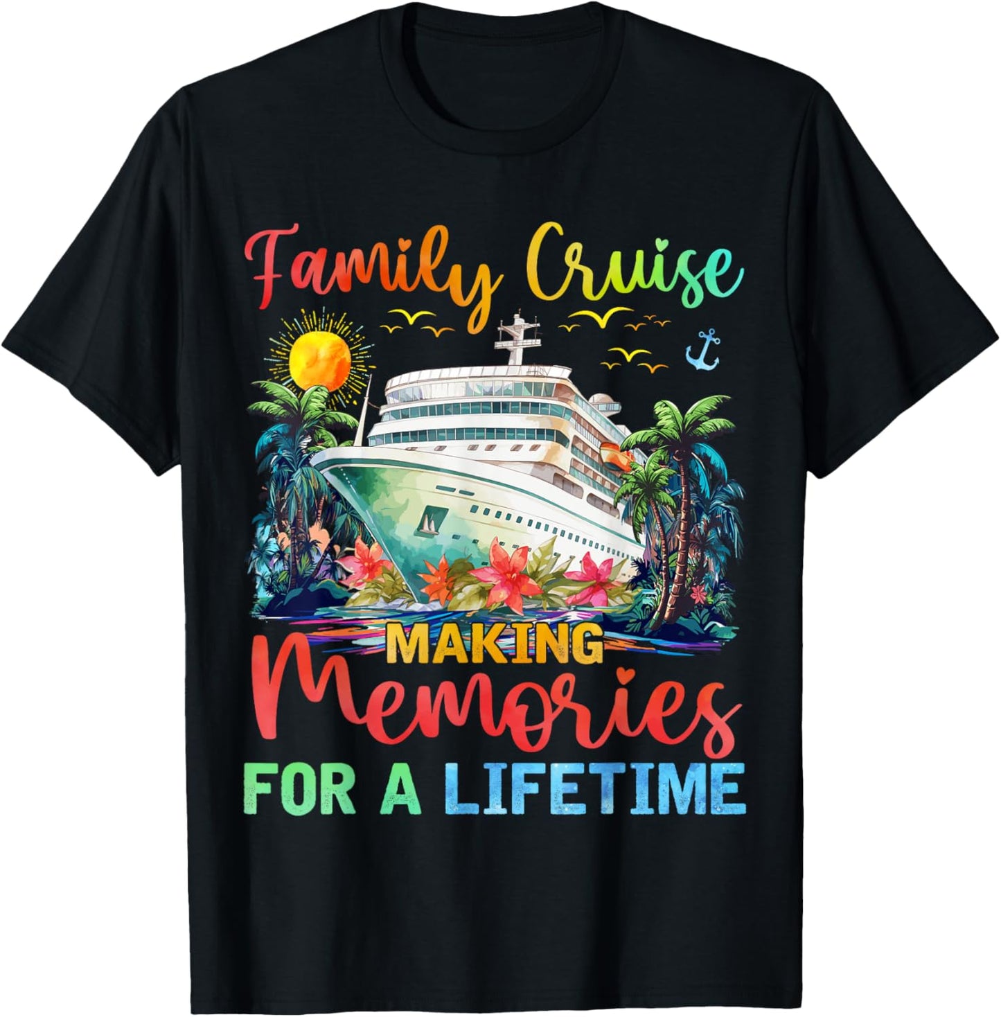 Family Cruise 2025 Cruise Vacation Family Matching T-Shirt - T-Shirt | Black