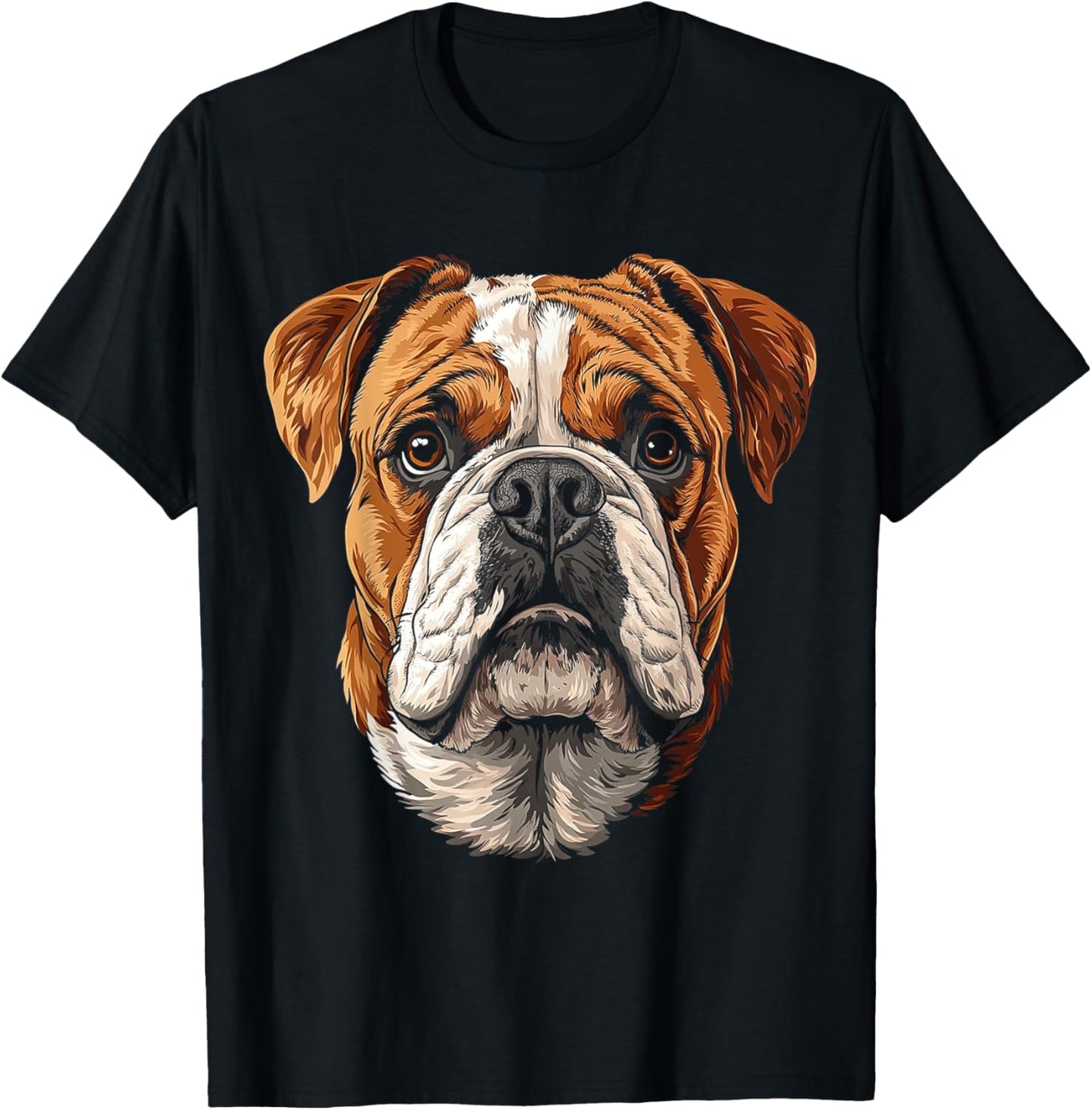 British Bulldog Dog Graphic Pet Art British Bulldog Men Women Kids T-Shirt - T-Shirt | Black