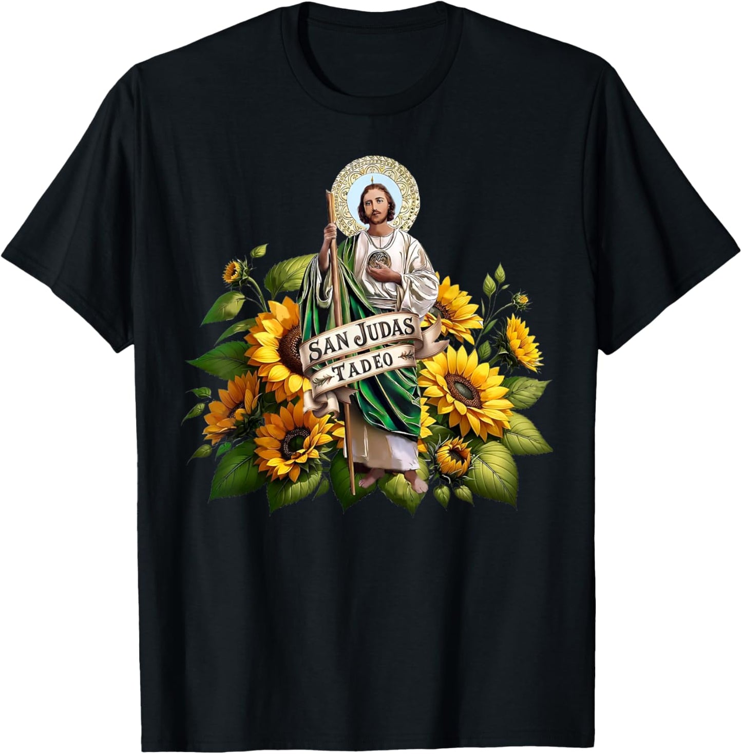 San Judas Tadeo Saint Jude T-Shirt - T-Shirt | Black