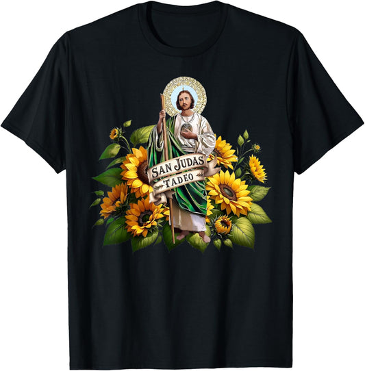 San Judas Tadeo Saint Jude T-Shirt - T-Shirt | Black