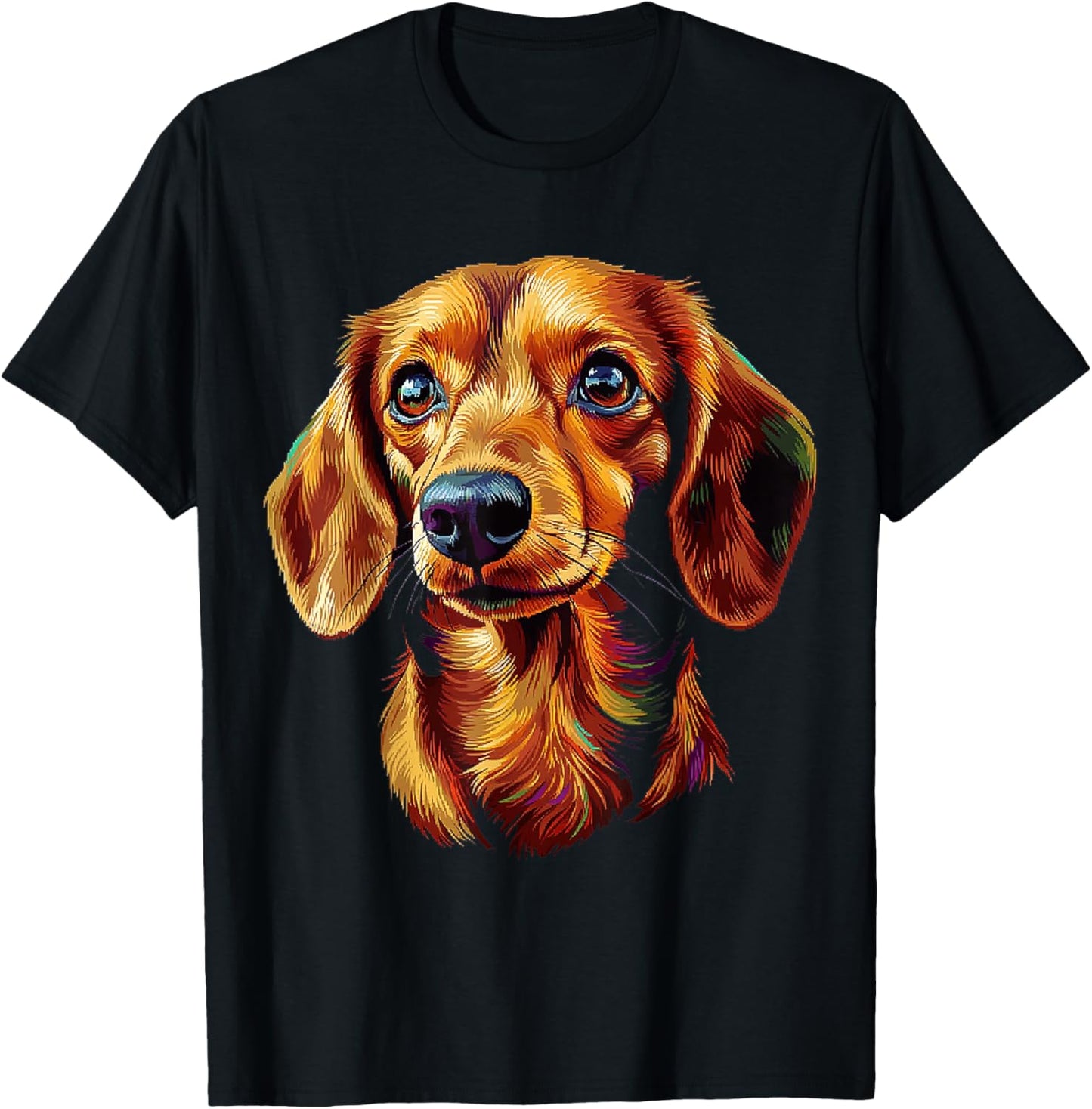 Dachshund Dog Graphic Pet Art Dachshund Women Kids T-Shirt - T-Shirt | Black