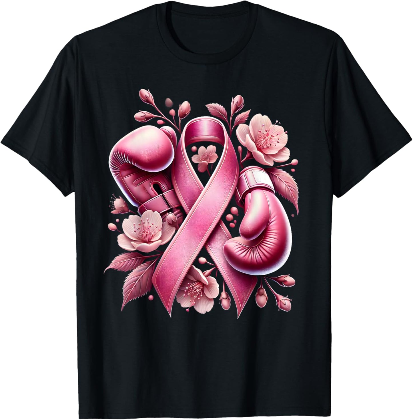 Breast Cancer Warrior Breast Cancer Fighter Pink Ribbon T-Shirt - T-Shirt | Black
