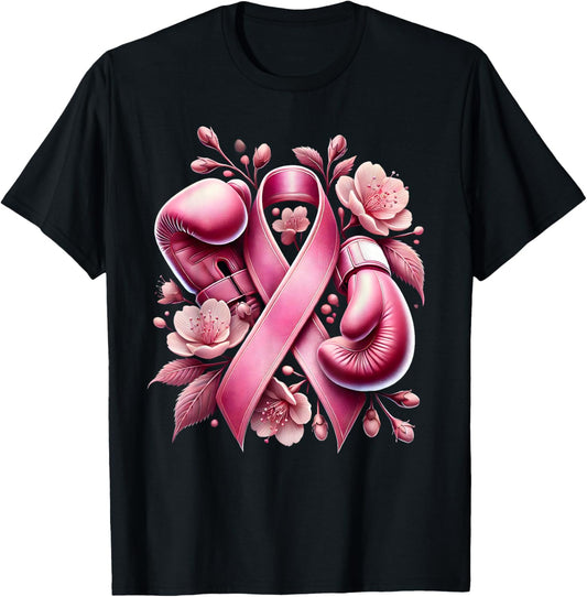 Breast Cancer Warrior Breast Cancer Fighter Pink Ribbon T-Shirt - T-Shirt | Black