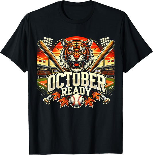 October Ready Funny Shirt For Ready Tiger T-Shirt - T-Shirt | Black