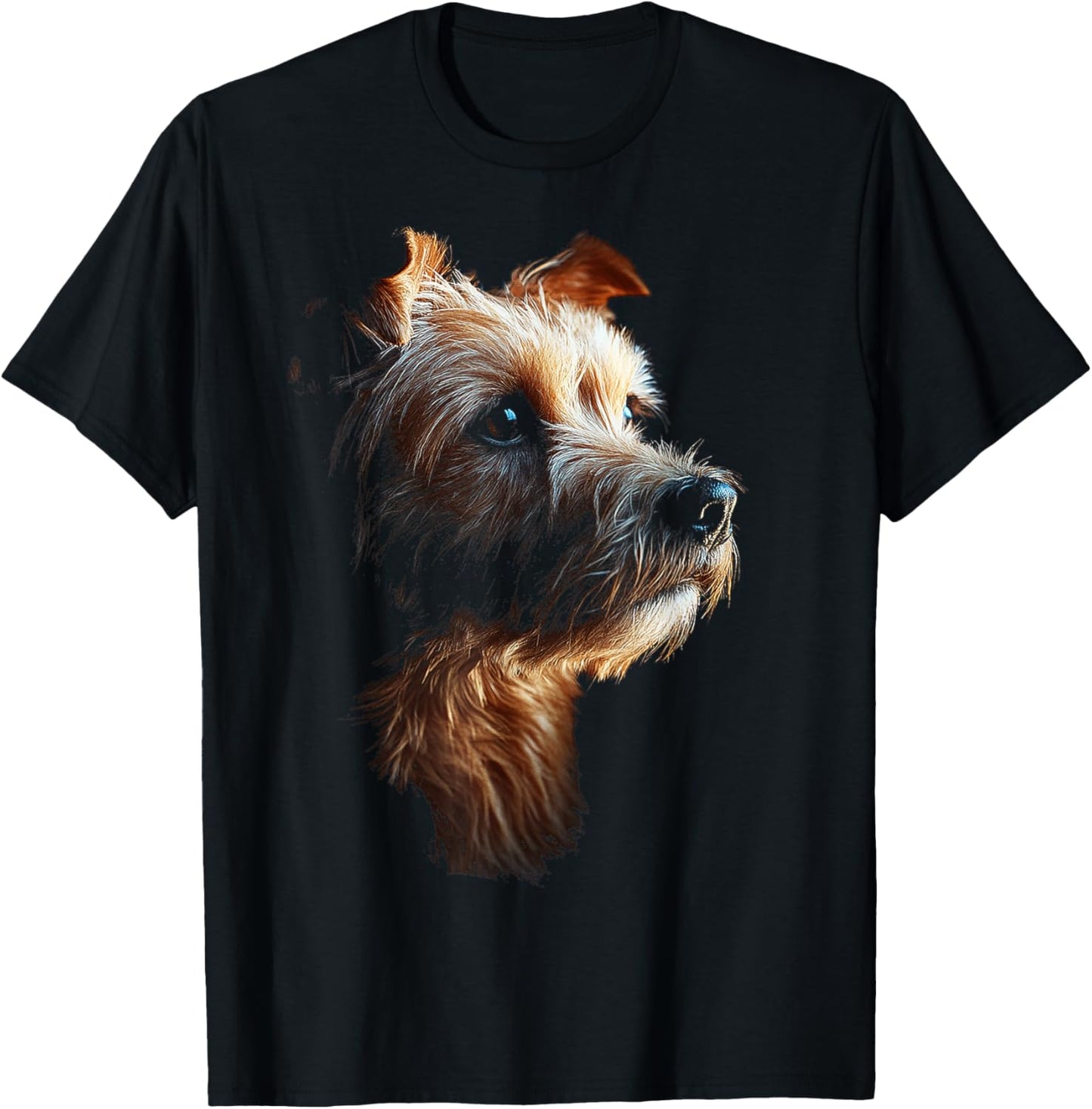Norfolk Terrier Dog Motif Pet Illustration Norfolk Terrier Women Kids T-Shirt - T-Shirt | Black