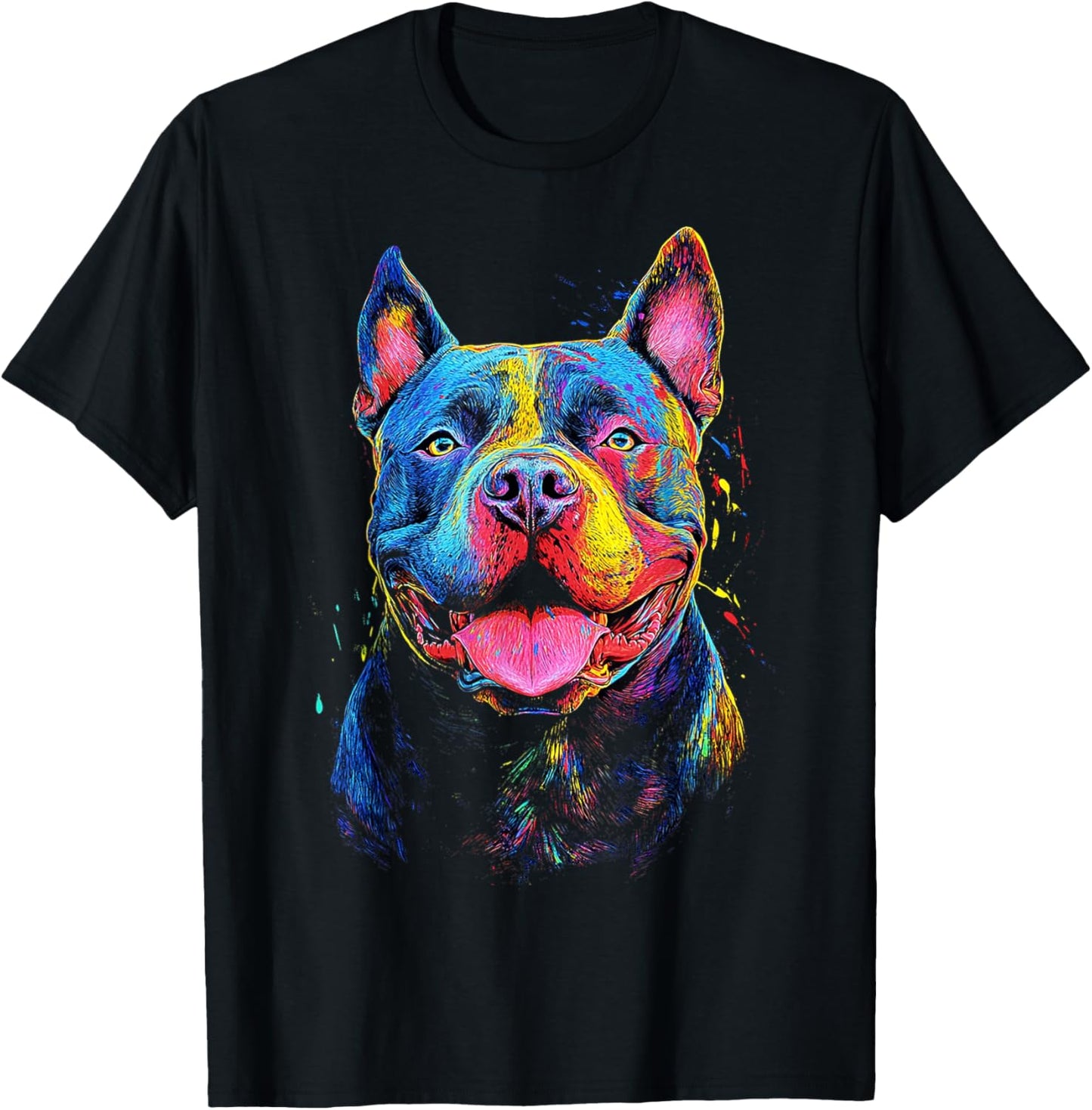 American Bully Dog Graphic Pet Art American Bully T-Shirt - T-Shirt | Black