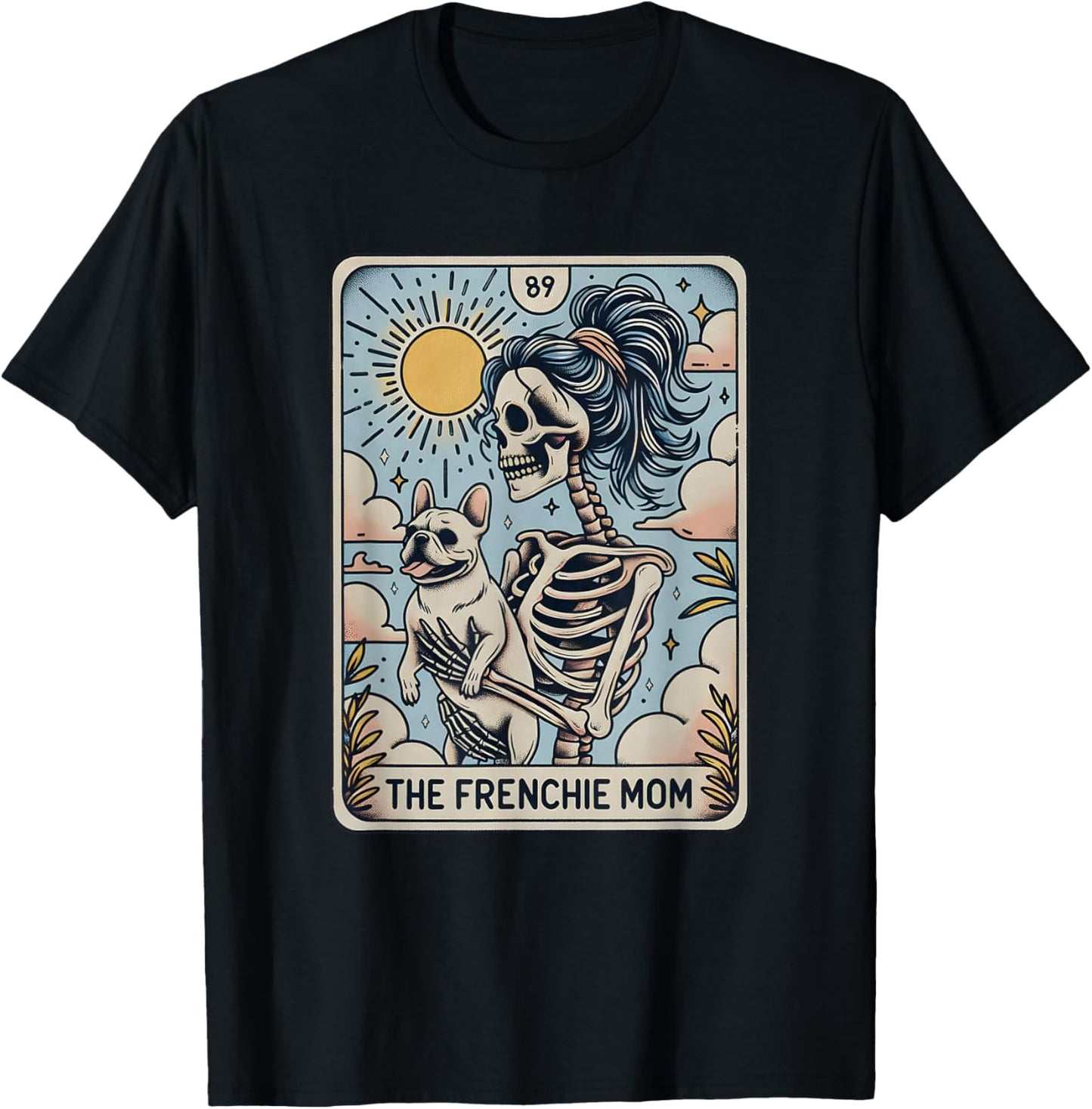 French Bulldog Halloween, French Bulldog Skeleton Halloween Men Women T-Shirt - T-Shirt | Black