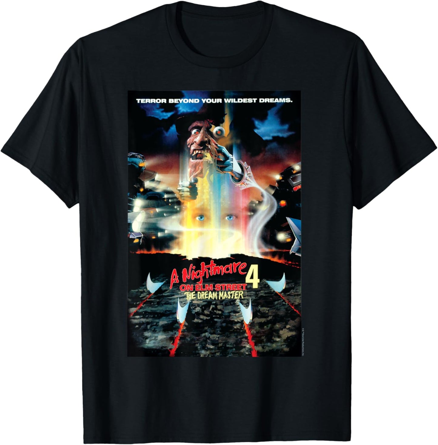 Nightmare on Elm Street Films - Movie Dream Master 4 Black T-Shirt - T-Shirt | Black