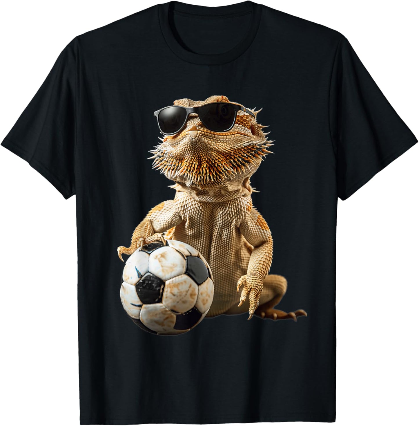 Bearded Dragon Soccer T-Shirt - T-Shirt | Black
