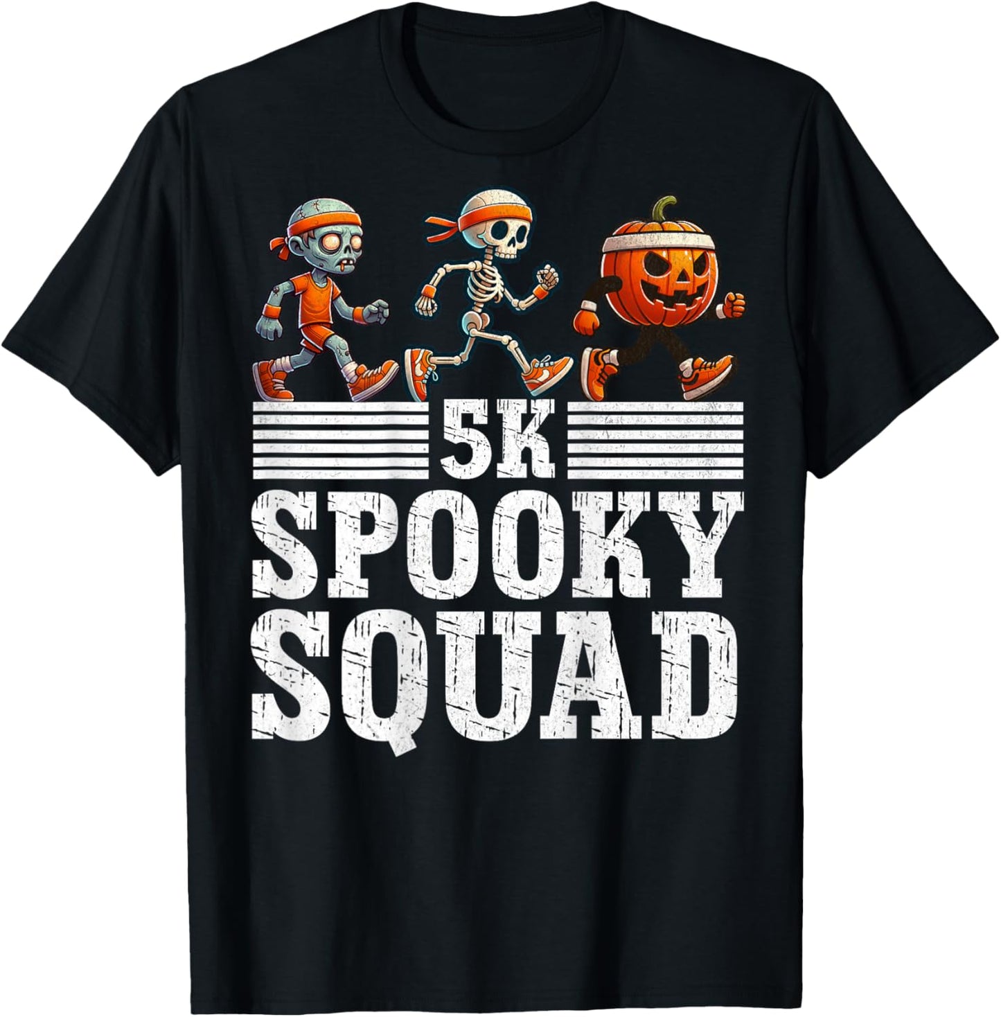 (BACK PRINT) Halloween Fun Run Matching Halloween 5K Runners T-Shirt - T-Shirt | Black