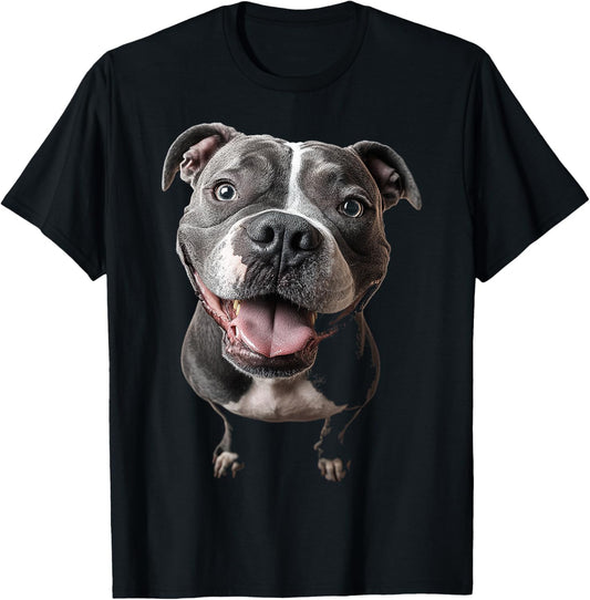 American Bully Dog Graphic Pet Artwork American Bully T-Shirt - T-Shirt | Black