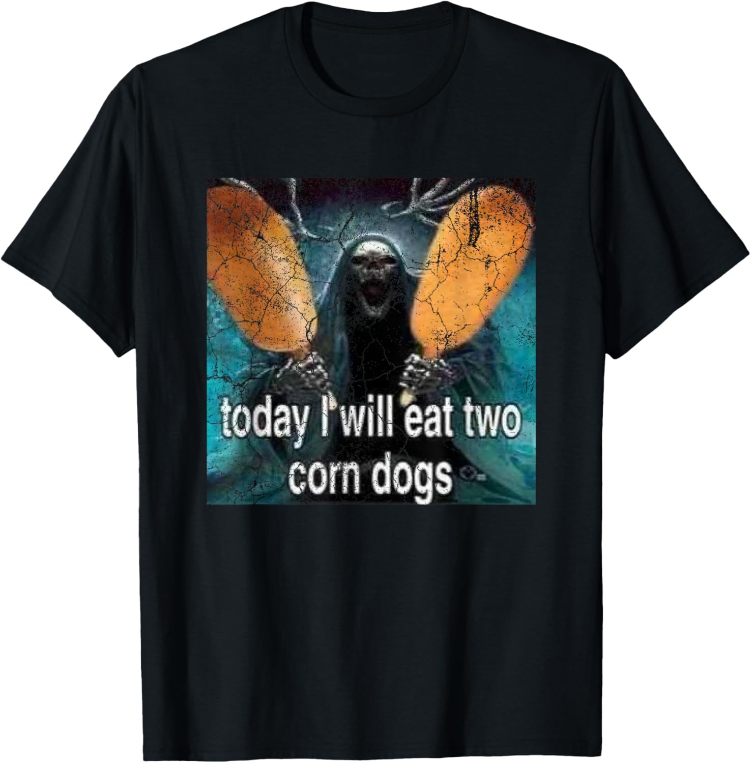 Funny Meme Today I Will Eat Two Corn Dogs T-Shirt - T-Shirt | Black