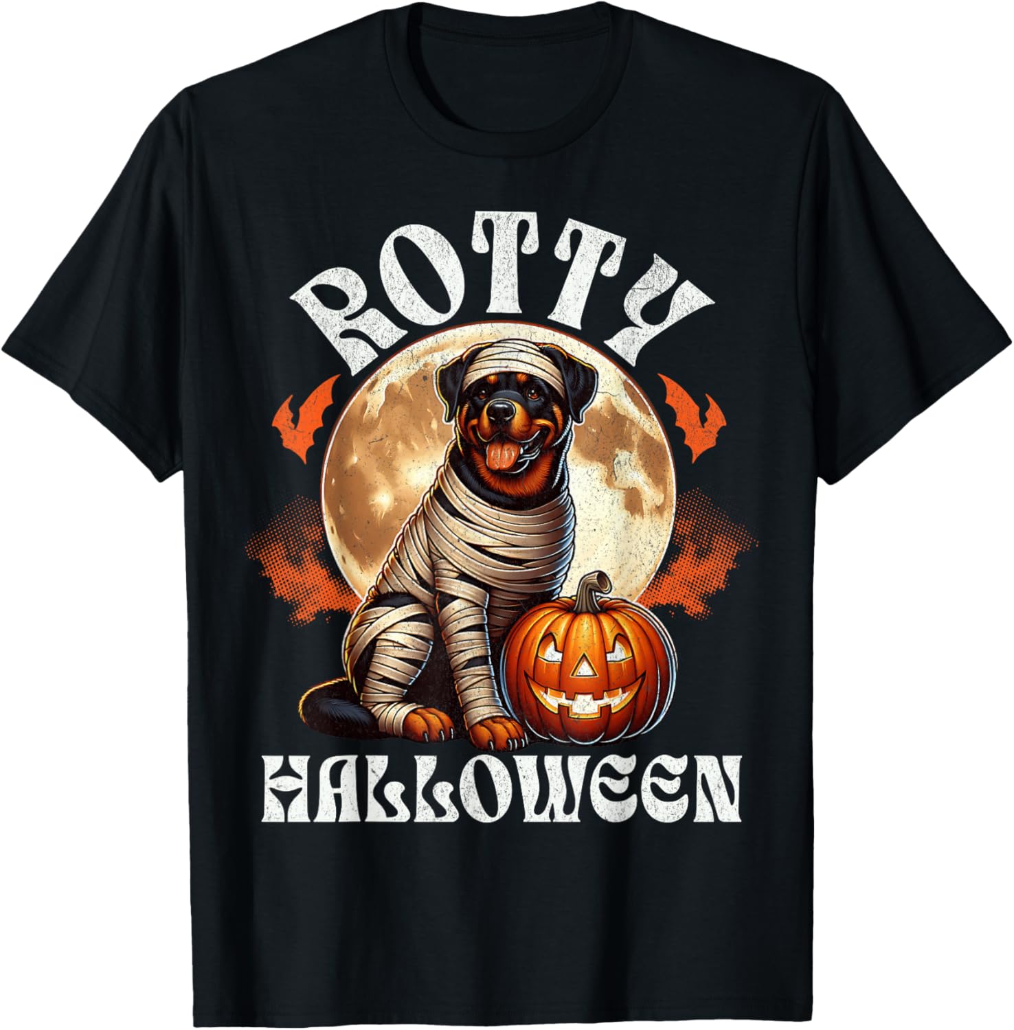 Halloween Costume Rottweiler Halloween Rotty Halloween T-Shirt - T-Shirt | Black