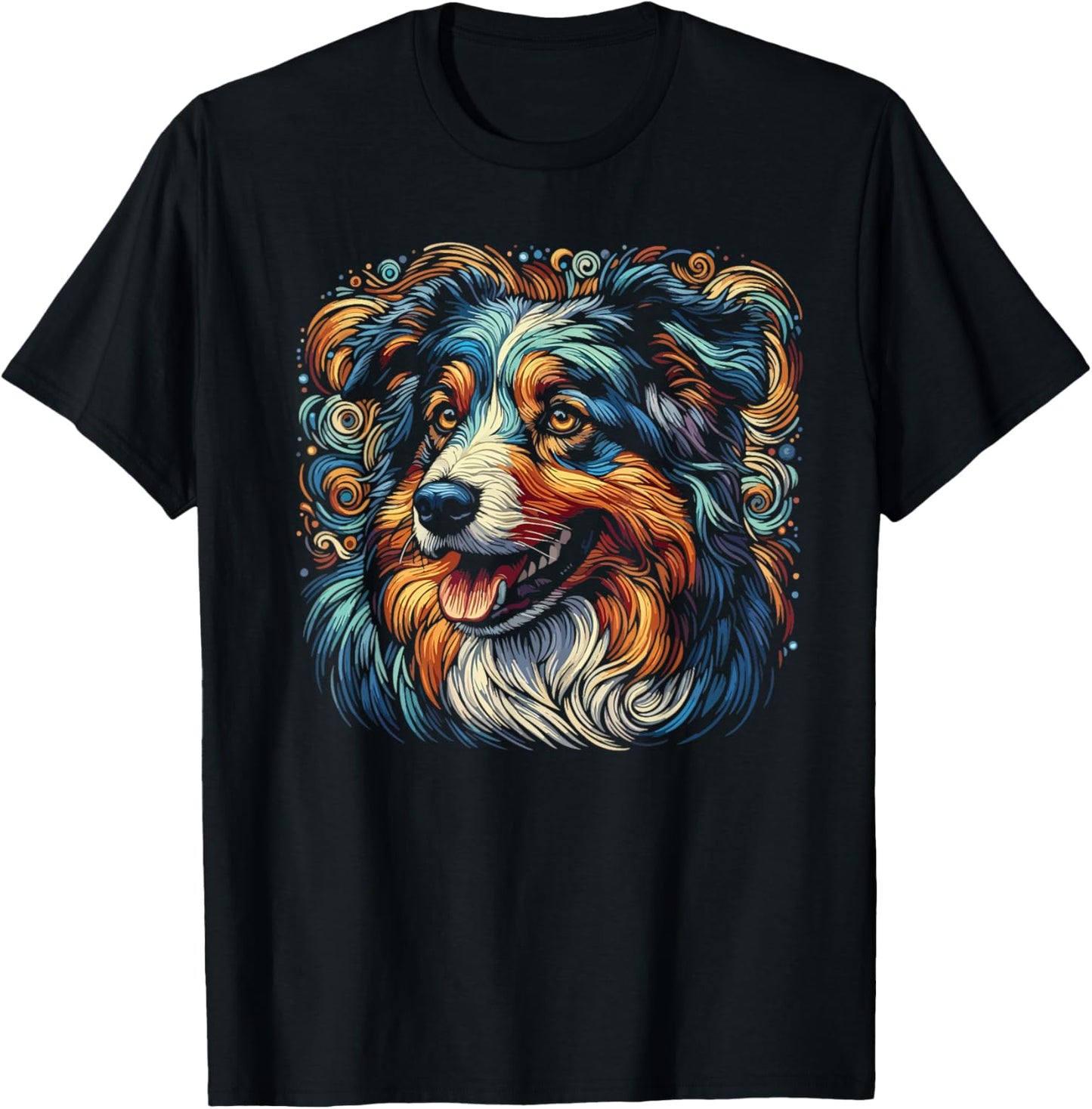 Australian Shepherd Aussie Dog Herding Women Girls Kids T-Shirt - T-Shirt | Black