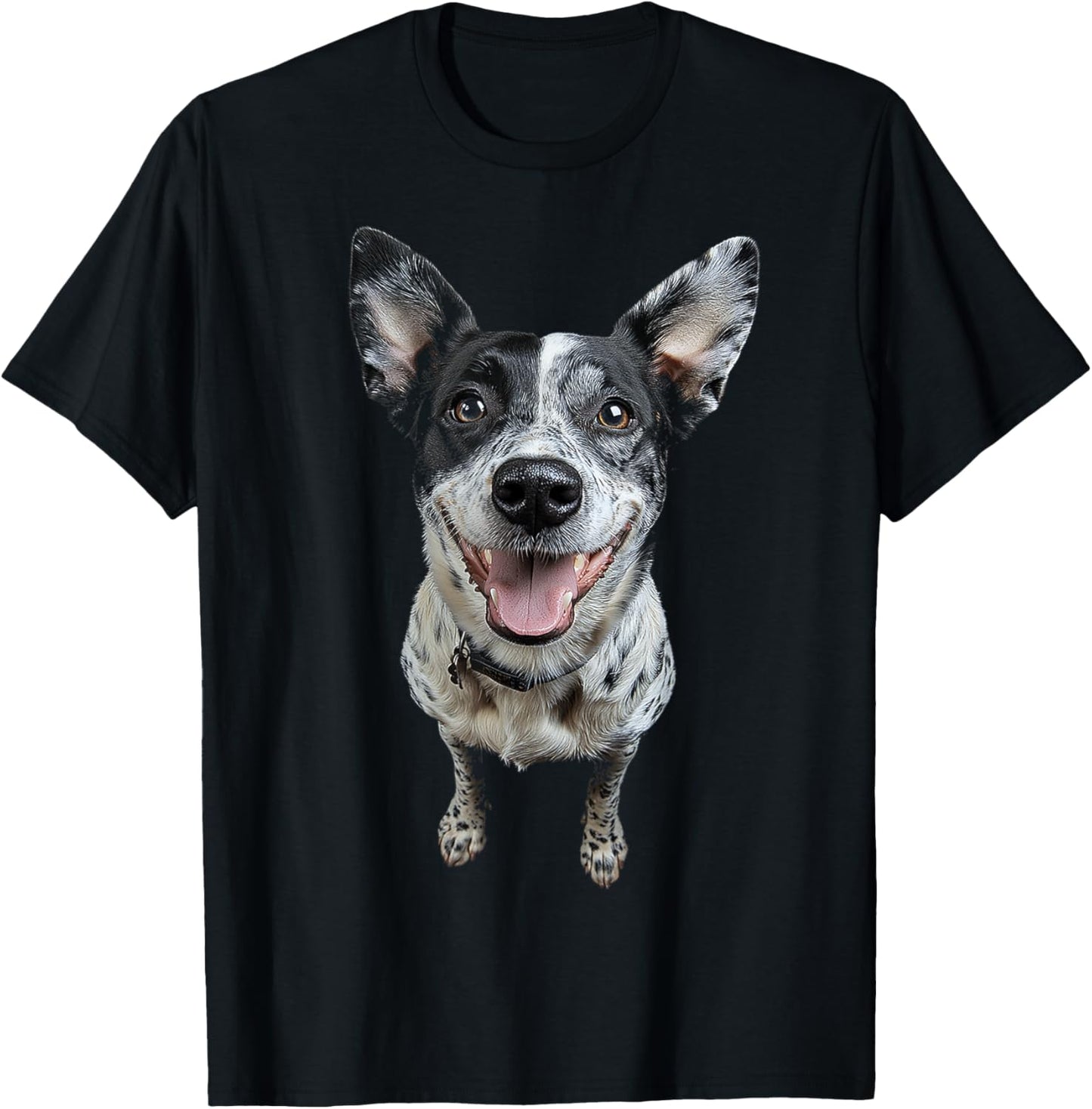 Cattle Dog Motif Pet Art Cattle Women Kids T-Shirt - T-Shirt | Black