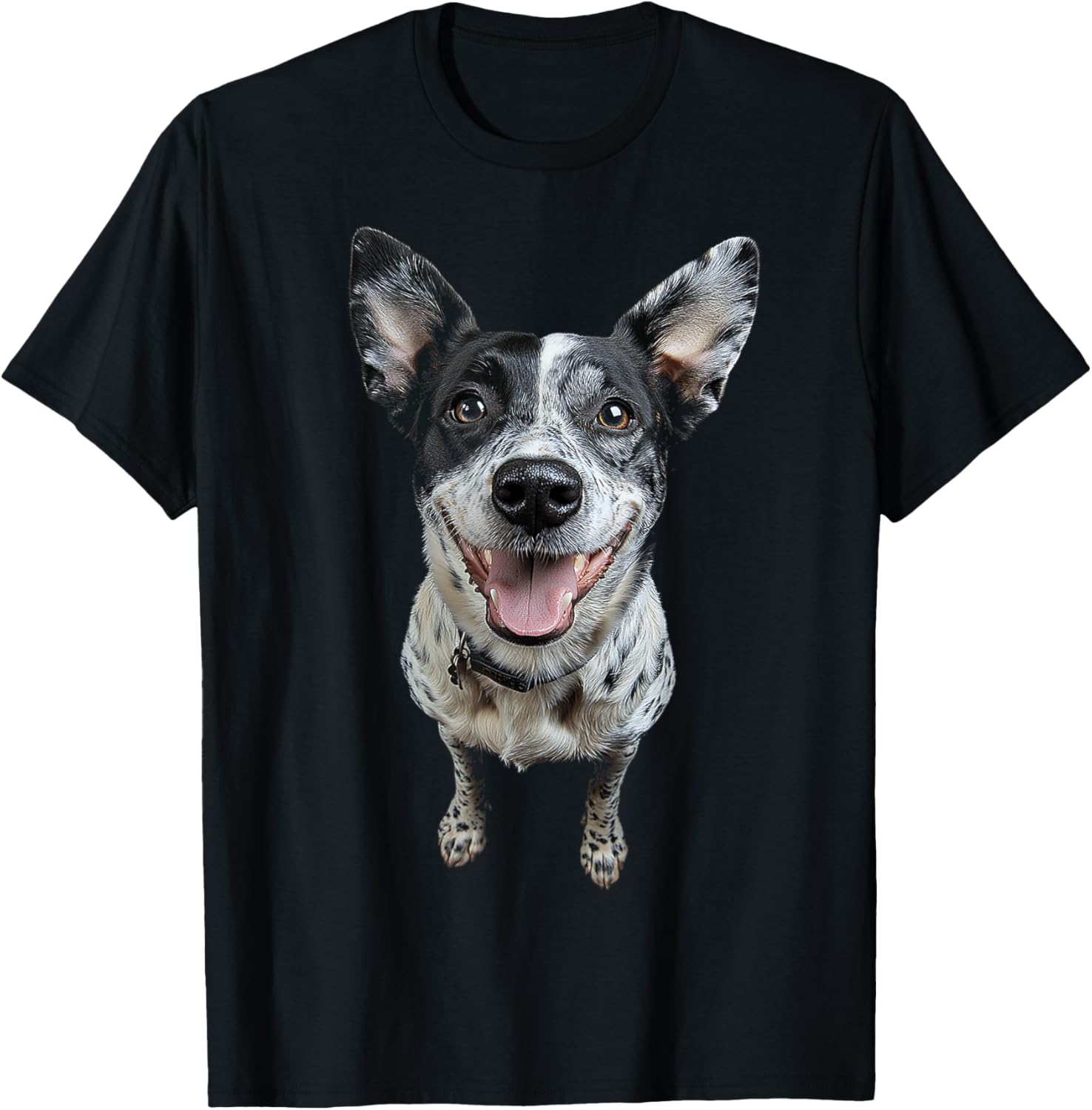 Cattle Dog Motif Pet Art Cattle Women Kids T-Shirt - T-Shirt | Black