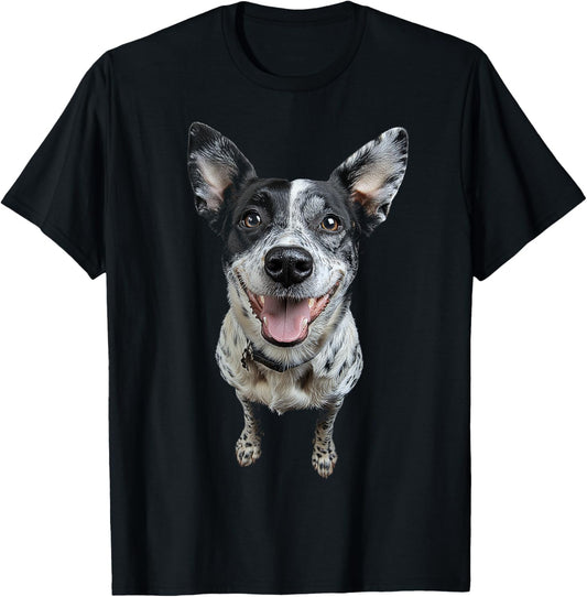 Cattle Dog Motif Pet Art Cattle Women Kids T-Shirt - T-Shirt | Black