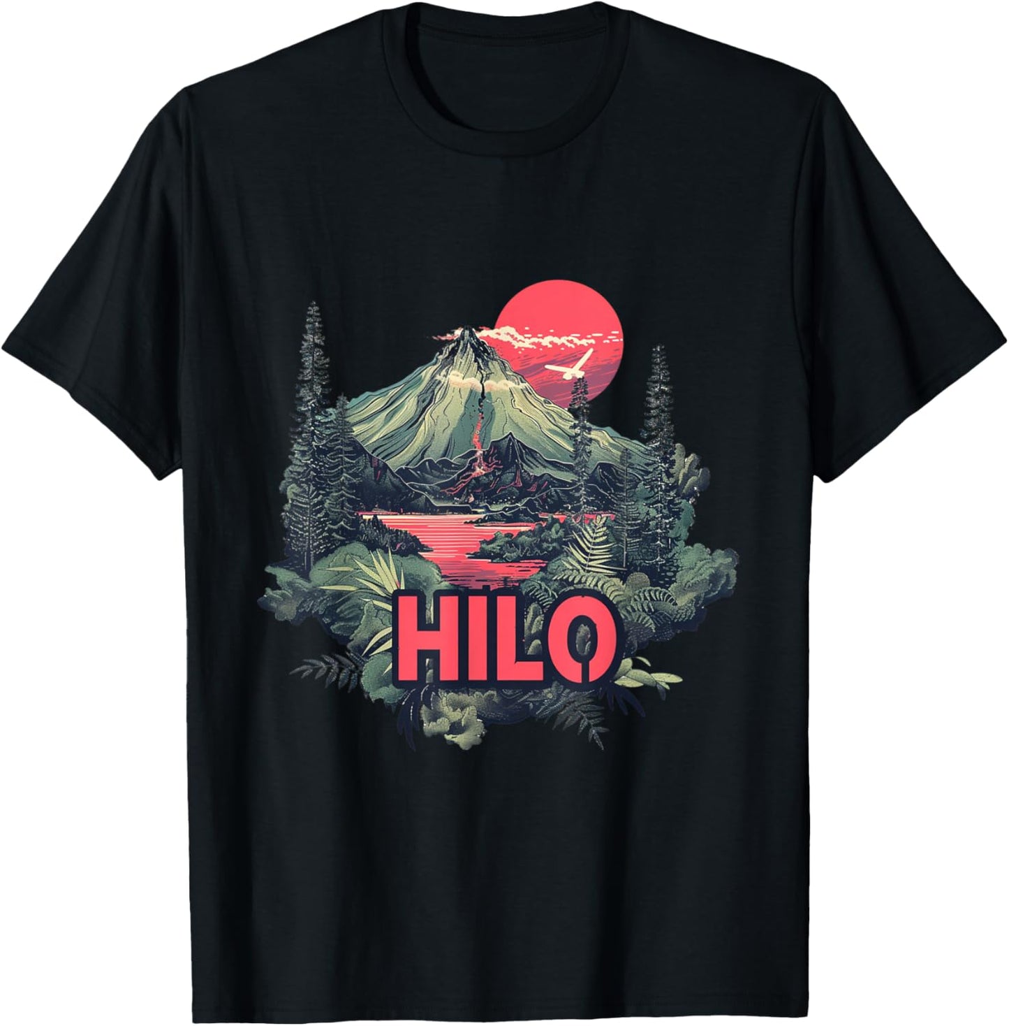 Hilo Hawaii Island Vacation Volcano Jungle Forrest Adventure T-Shirt - T-Shirt | Black