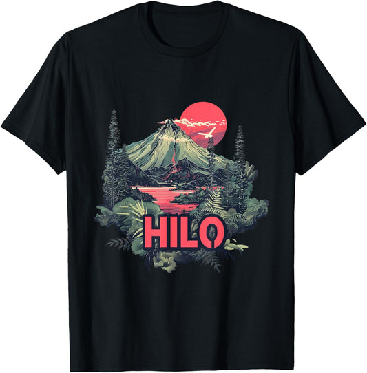 Hilo Hawaii Island Vacation Volcano Jungle Forrest Adventure T-Shirt - T-Shirt | Black