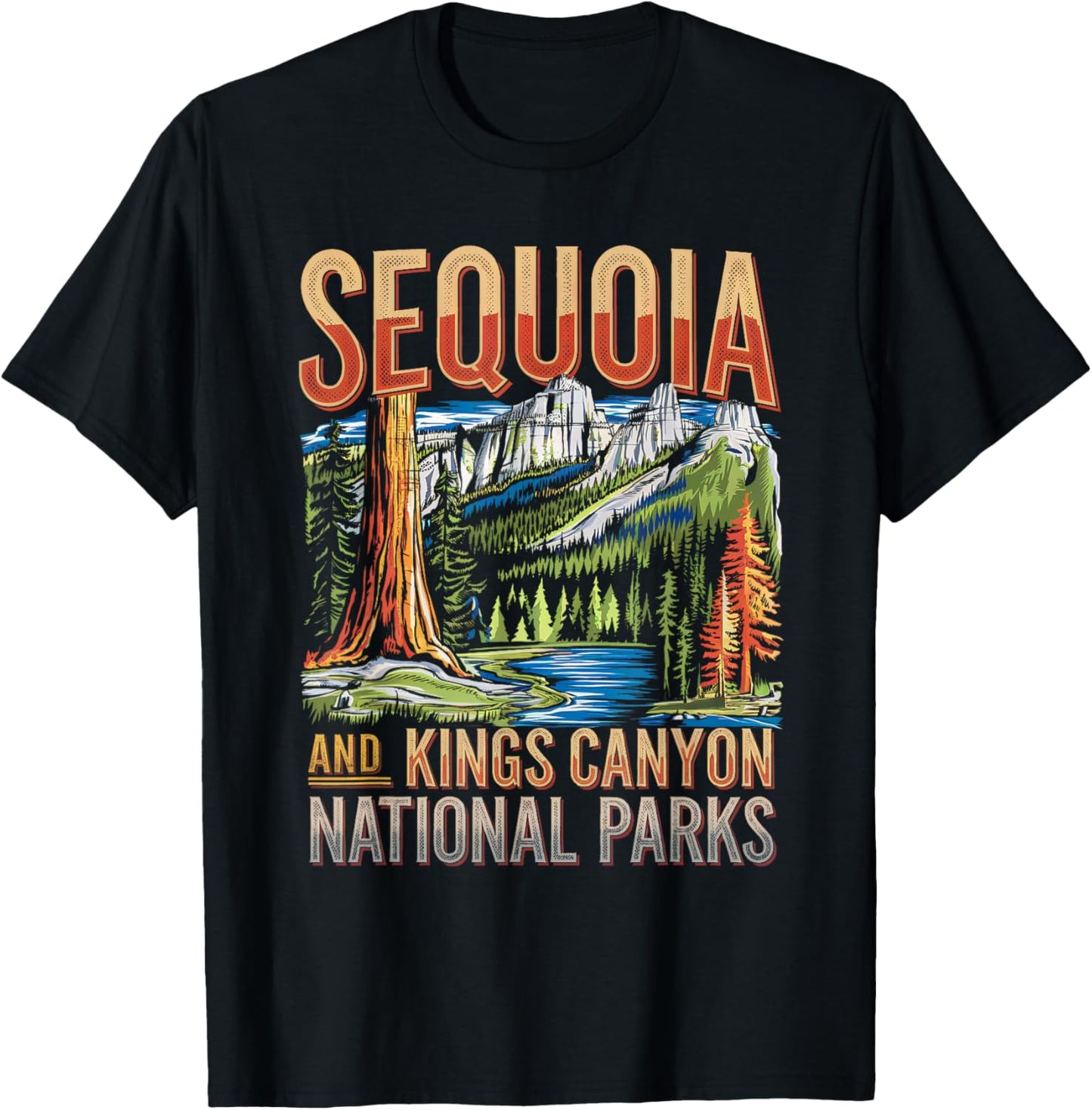 Sequoia and Kings Canyon National Park Adventure Boys Girls T-Shirt - T-Shirt | Black