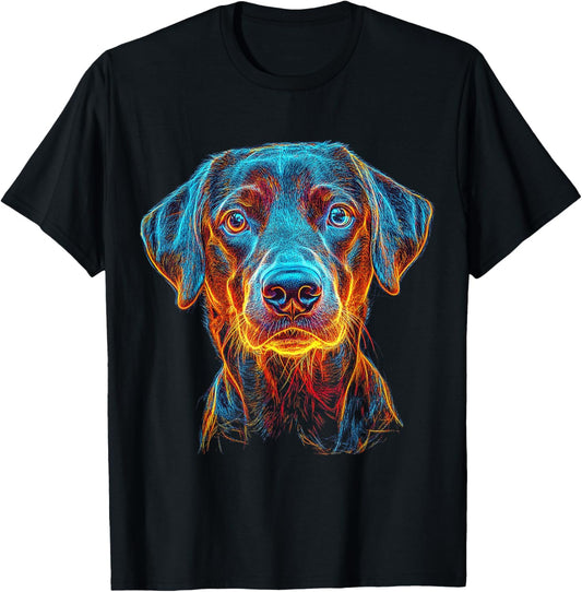 Labrador Retriever Dog Pet Blue Eyes Labrador Retriever T-Shirt - T-Shirt | Black