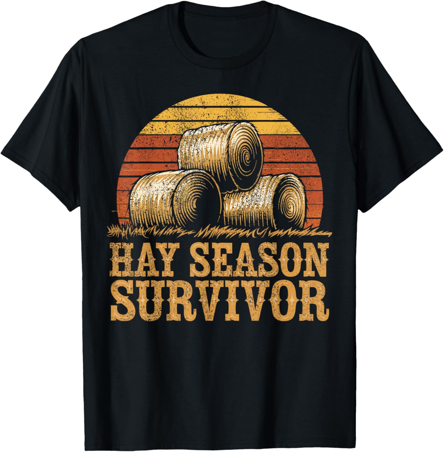 Farming Hay Season Hay Farmer T-Shirt - T-Shirt | Black
