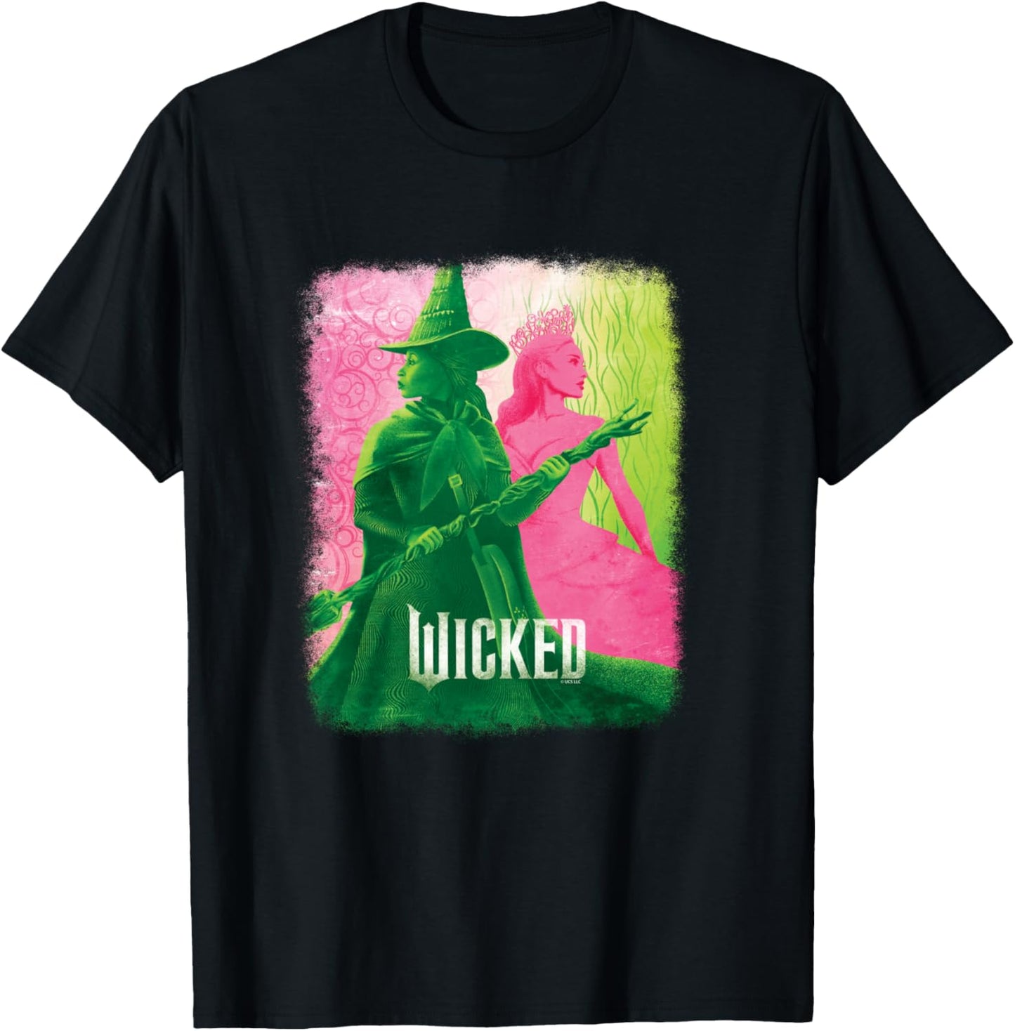 Wicked Elphaba & Glinda Tonal T-Shirt - T-Shirt | Black