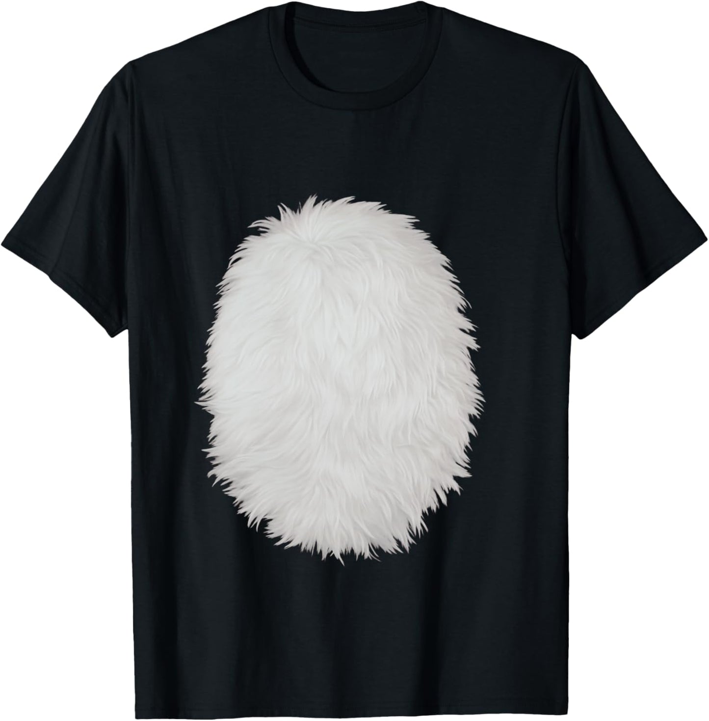 White Belly Costume DIY Cosplay Panda Bear Cat Skunk Deer T-Shirt - T-Shirt | Black