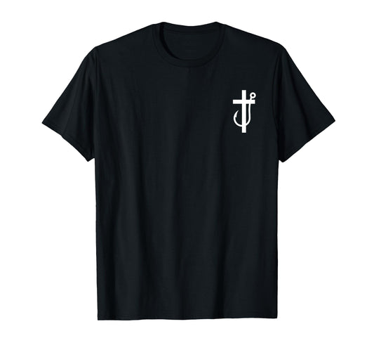 Minimalist Minimal Christian Fishing Fisherman Christian God T-Shirt
