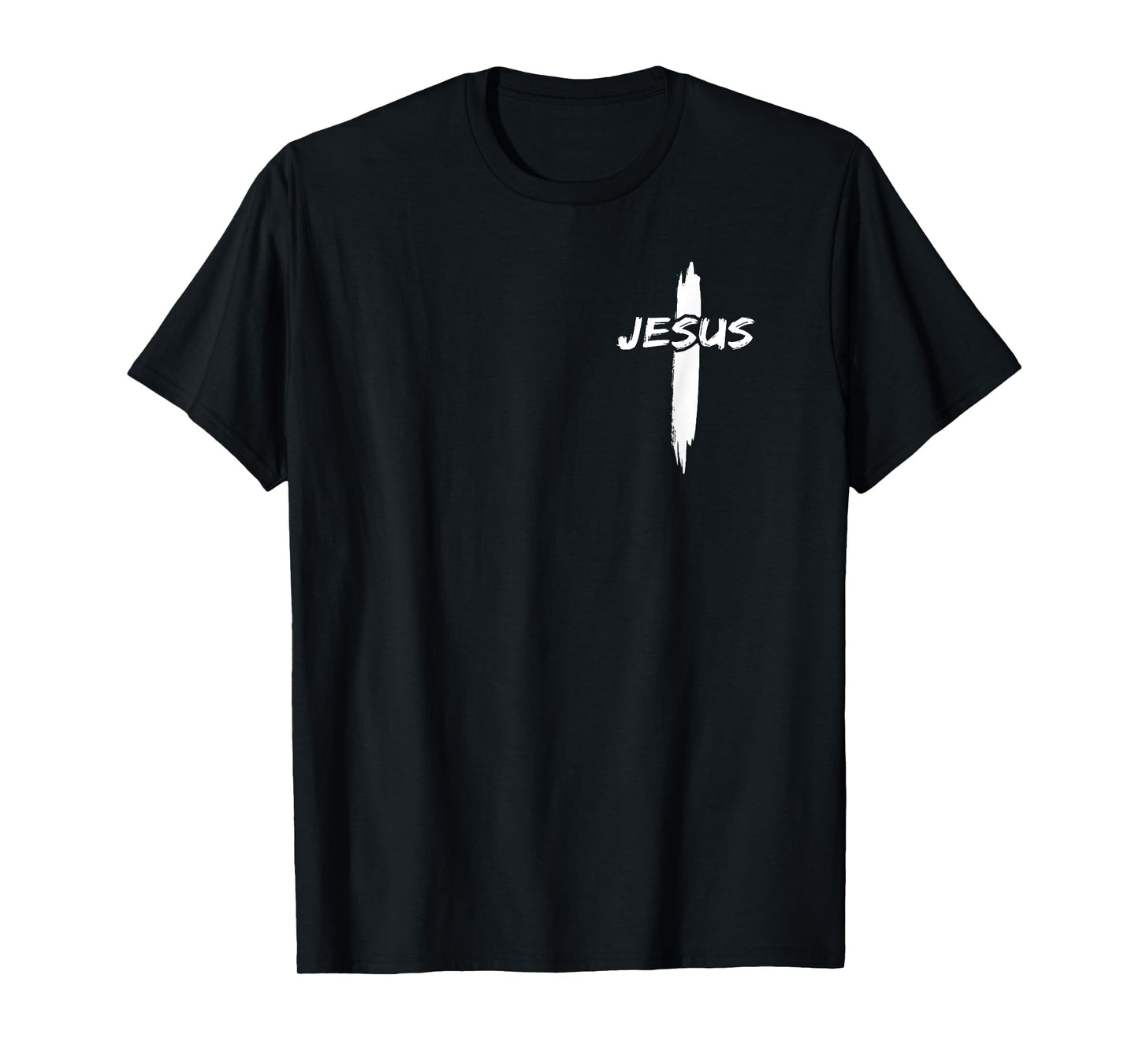 Jesus is Lord Cross Christian T-Shirt, Small, Black