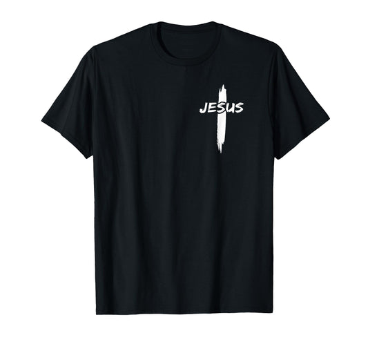 Jesus is Lord Cross Christian T-Shirt, Small, Black