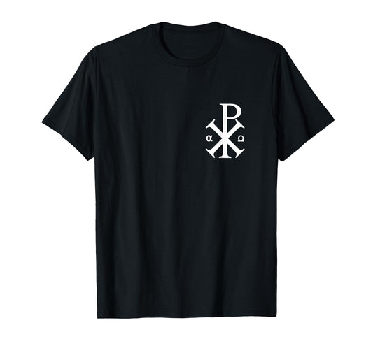 Chi Rho Symbol Motif Jesus Constantine Cross Christian T-Shirt