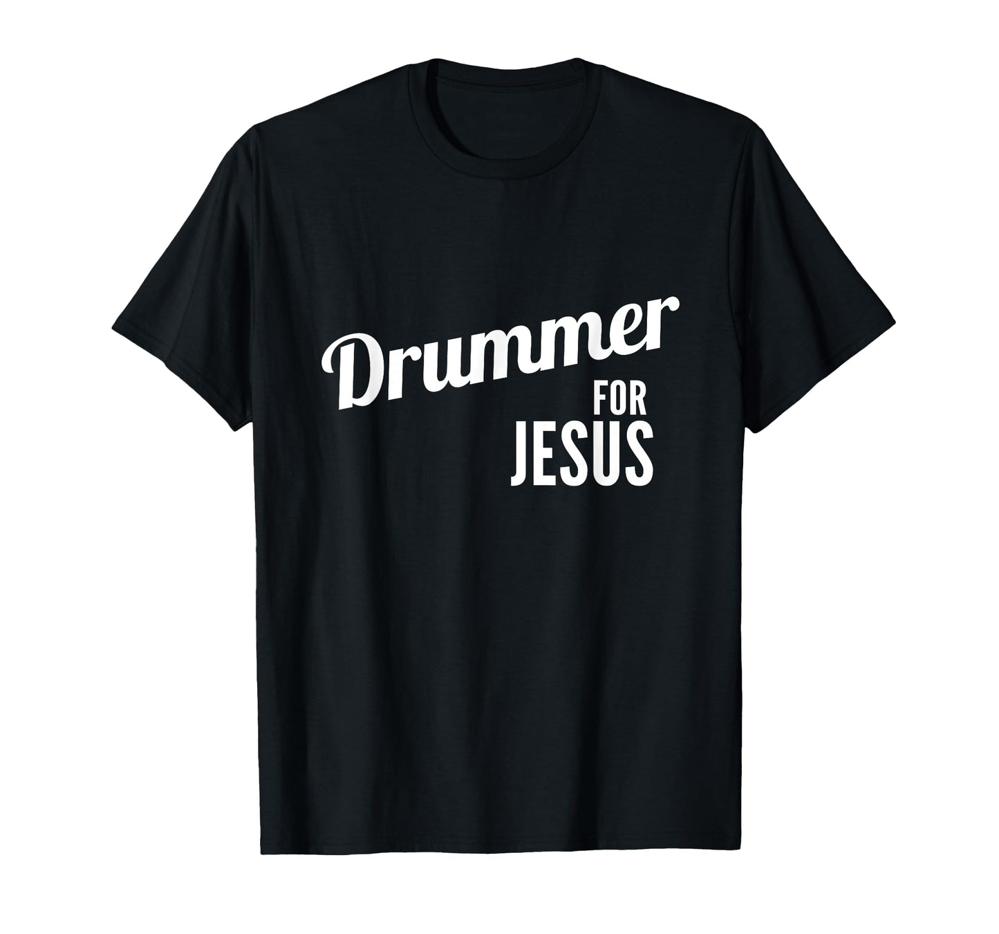 Drummer for Jesus, Christian Script Drumming T-Shirt