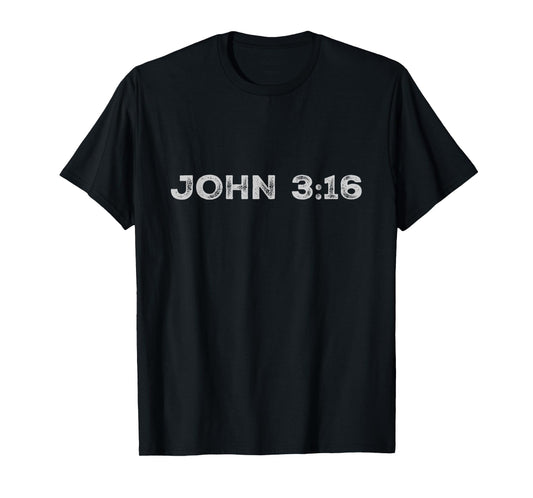 Christian Bible Simple John 3:16 T Shirt Gift