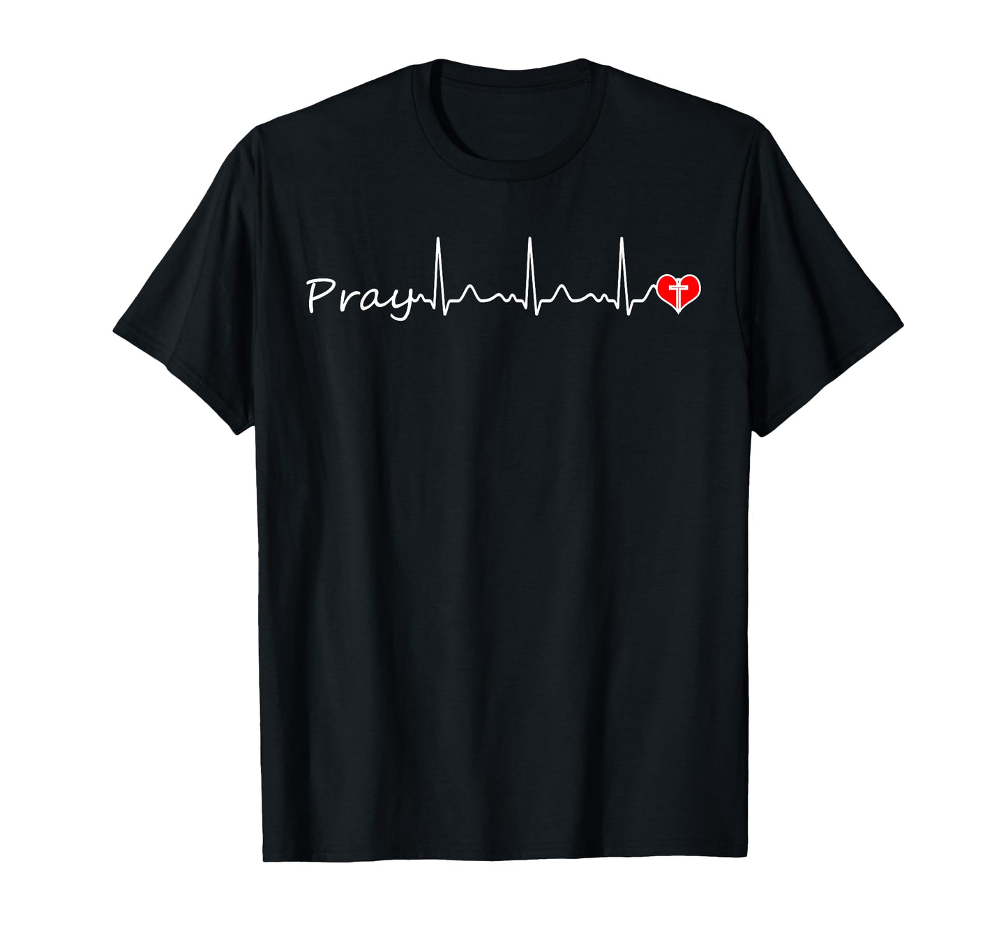 Heartbeat Pray - Christian Faith Church Outfit Baptism Gifts T-Shirt