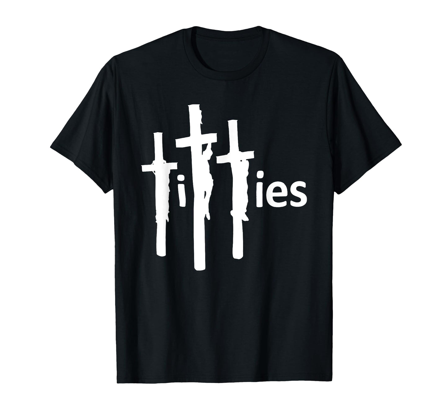 Titties on the Cross, Funny Offensive, Funny Sarcastic Jesus T-Shirt
