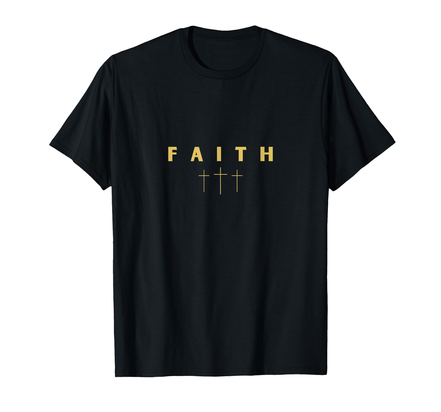 Faith Cross Christian Minimalist Religious Modern God Faith T-Shirt
