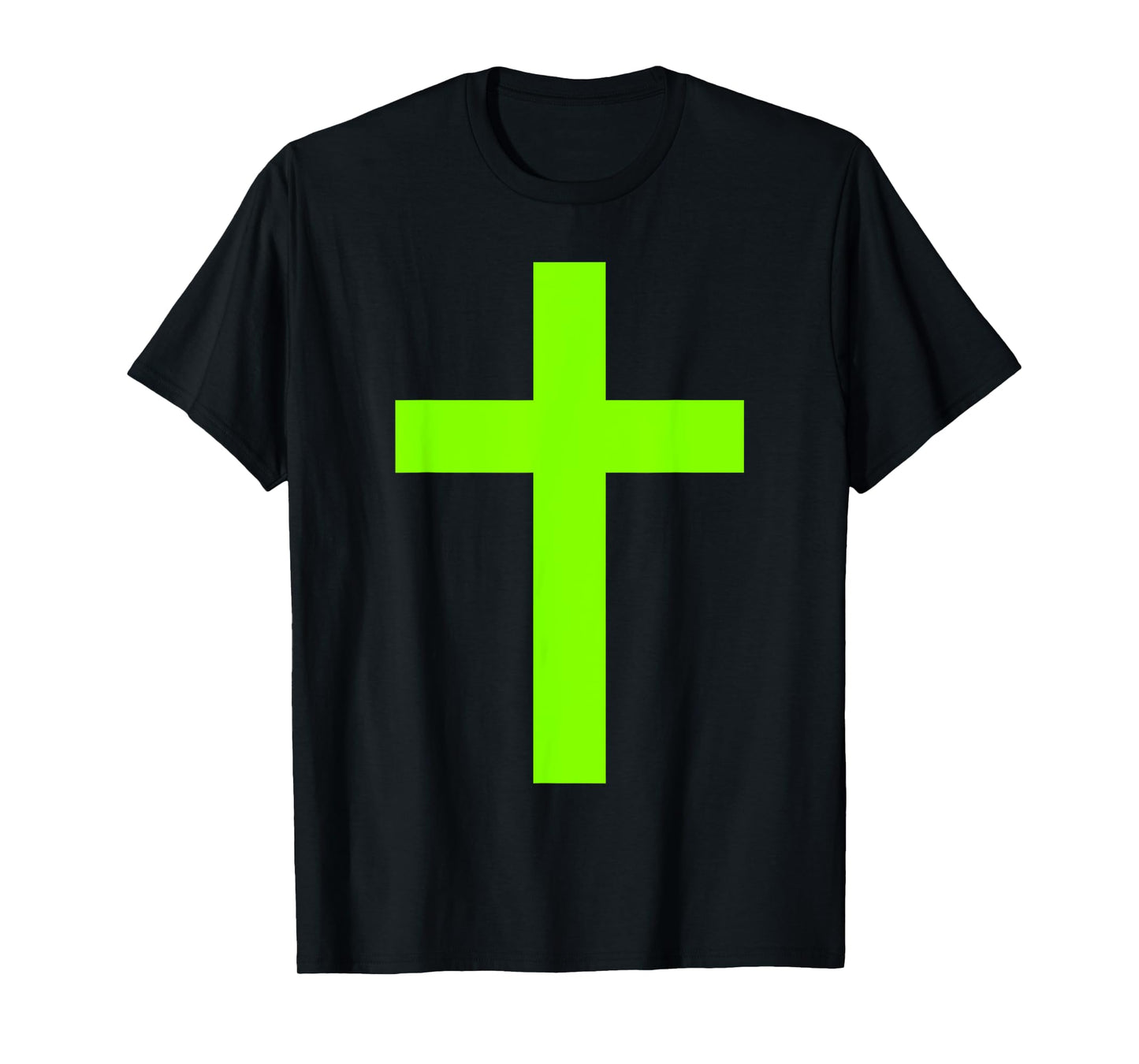 Christian God Jesus Cross Lime Green T-Shirt