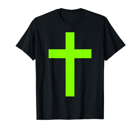 Christian God Jesus Cross Lime Green T-Shirt