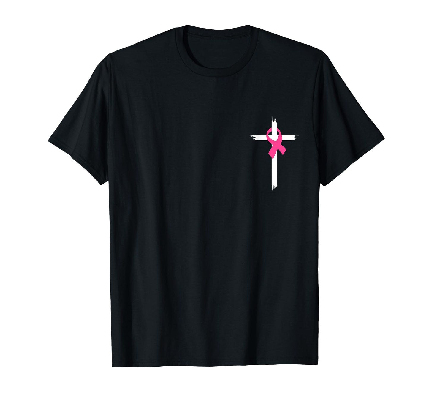 Christian Jesus Cross Pink Ribbon Breast Cancer Awareness T-Shirt