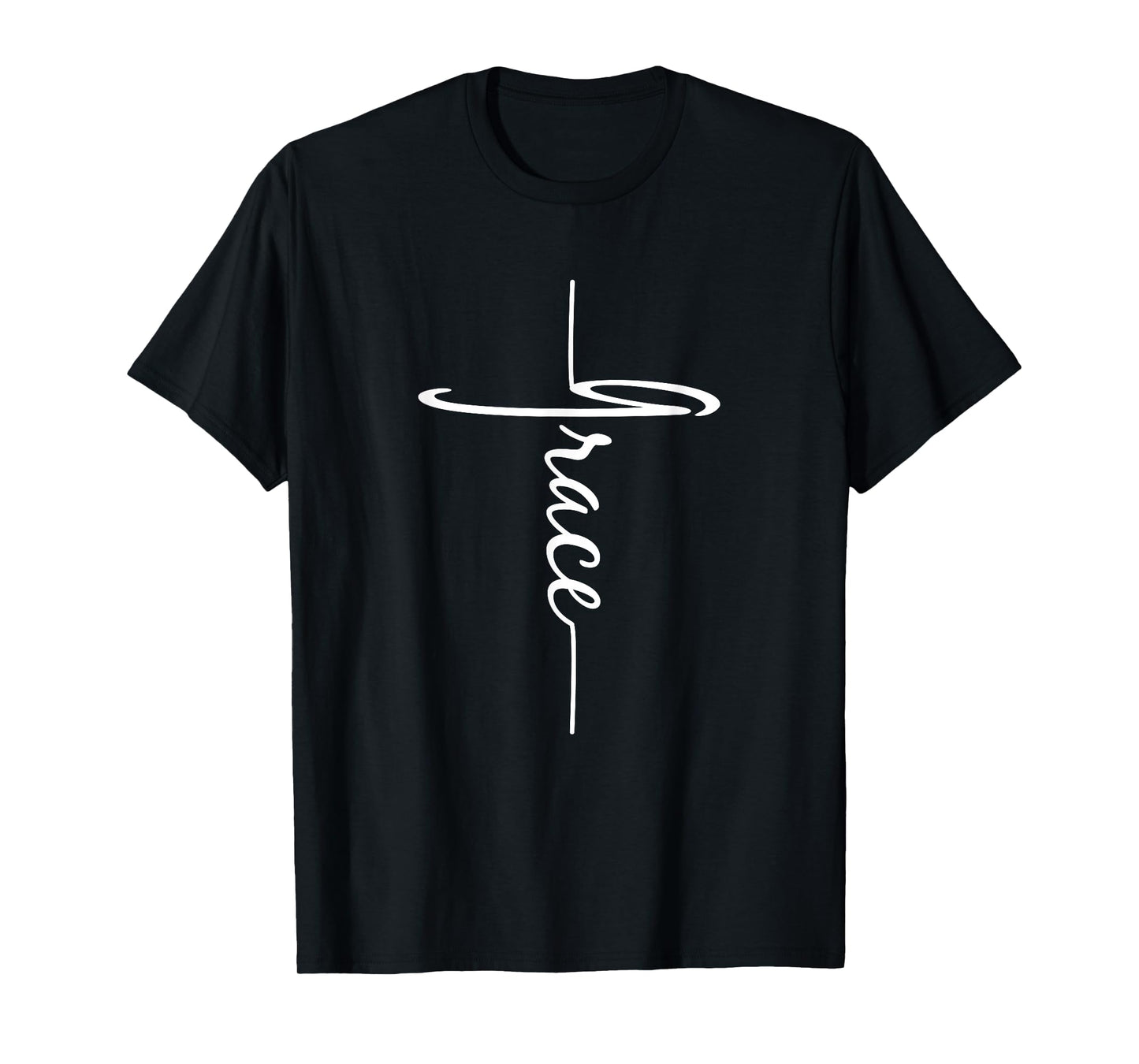 Christian Faith Cross Script - Grace For Men For Women T-Shirt