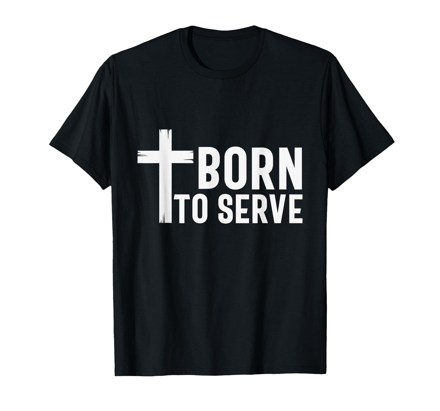 Retro Born To Serve Jesus My God Lord Savior Christian Faith T-Shirt