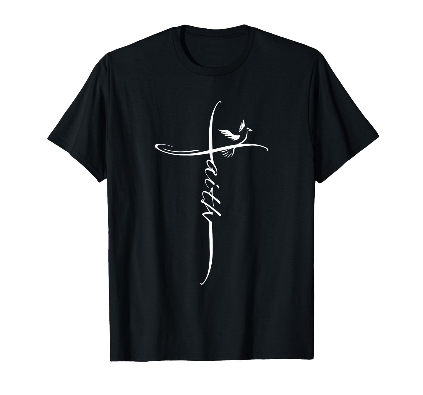 Faith Cross Dove Cute Spiritual Religious Christian Women's T-Shirt