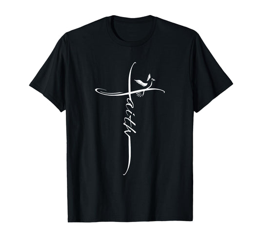 Faith Cross Dove Cute Spiritual Religious Christian Women's T-Shirt
