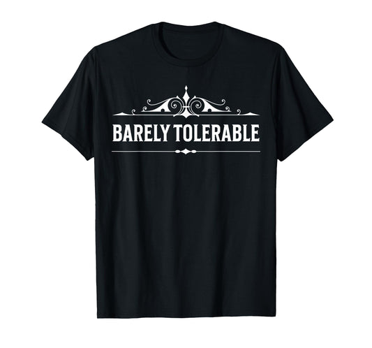 Jane Austen Barely Tolerable Book Quote T-Shirt